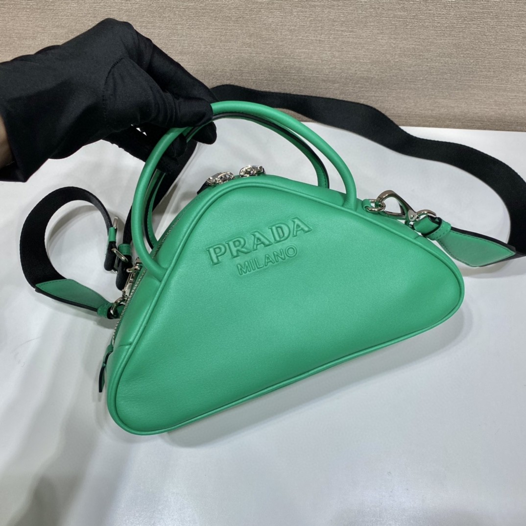 Prada Triangle Bag Green For Women, Women's Bags 9.8in/25cm 1BB082_2BYA_F0458_V_NEO - Image 3