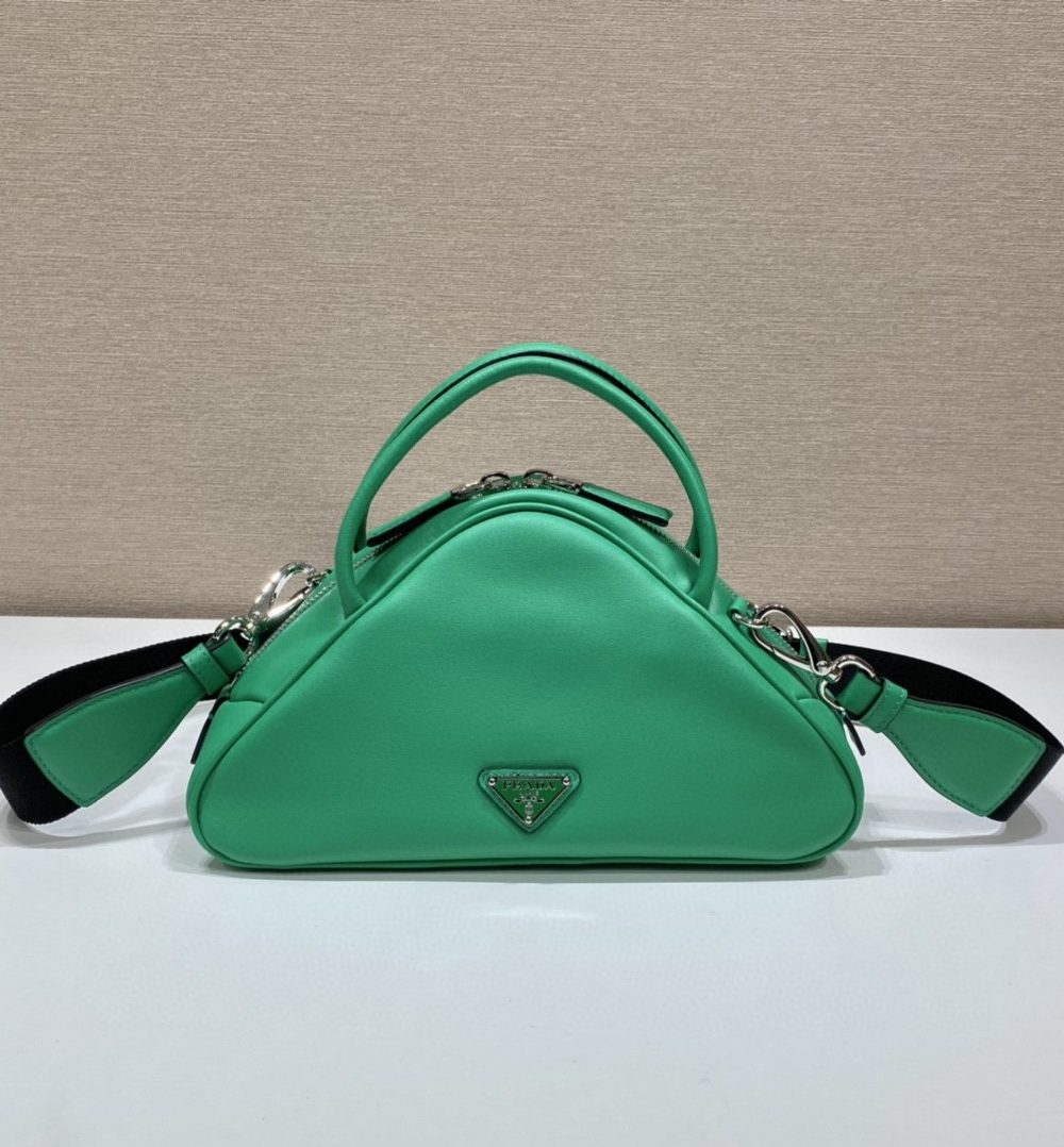 Prada Triangle Bag Green For Women, Women's Bags 9.8in/25cm 1BB082_2BYA_F0458_V_NEO
