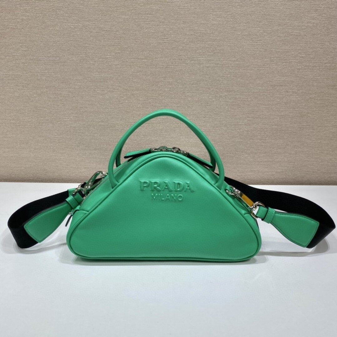 Prada Triangle Bag Green For Women, Women's Bags 9.8in/25cm 1BB082_2BYA_F0458_V_NEO