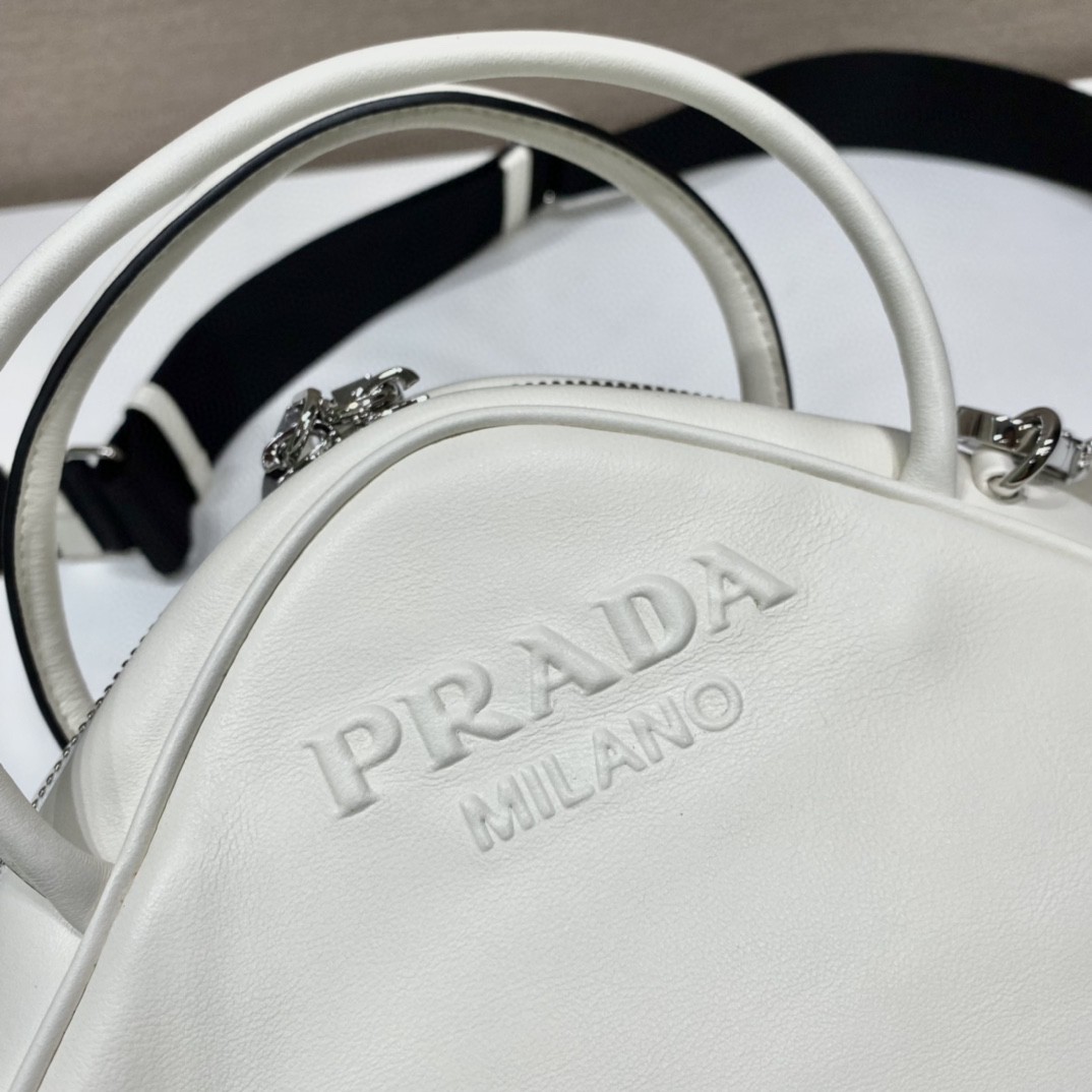 Prada Triangle Bag White For Women, Women's Bags 9.8in/25cm 1BB082_2BYA_F0009_V_NEO - Image 8