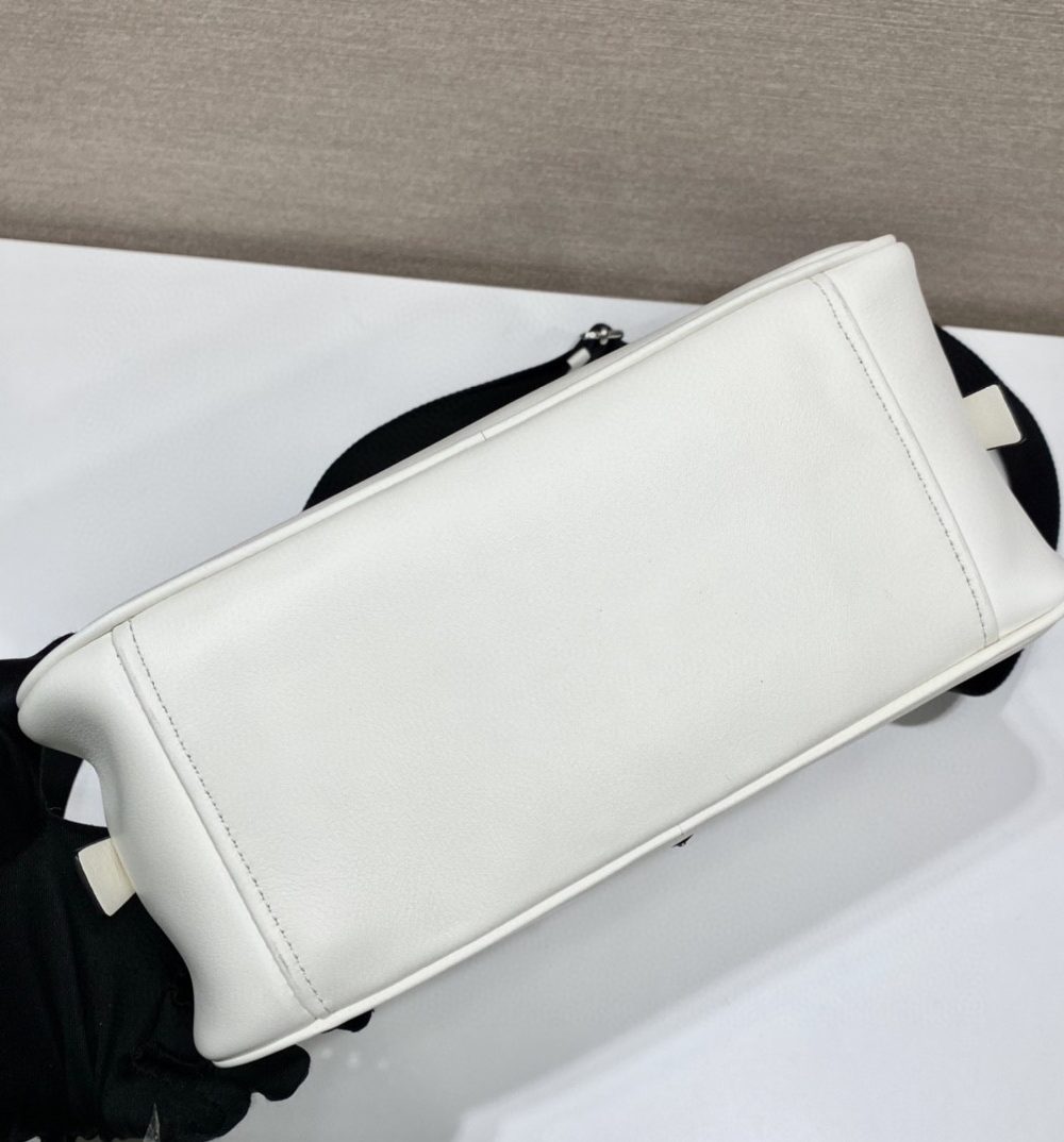 Prada Triangle Bag White For Women, Women's Bags 9.8in/25cm 1BB082_2BYA_F0009_V_NEO