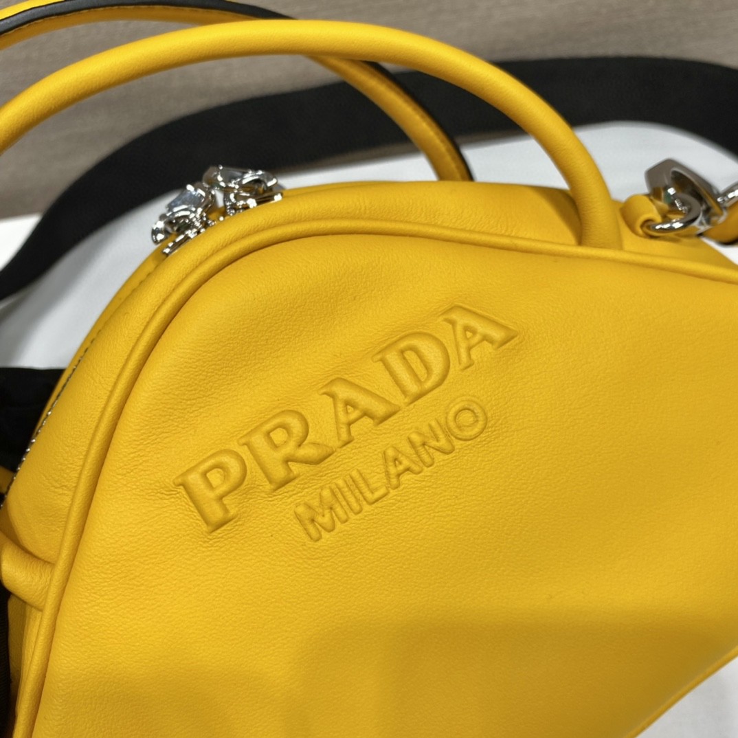 Prada Triangle Bag Yellow For Women, Women's Bags 9.8in/25cm 1BB082_2BYA_F0377_V_NEO - Image 7