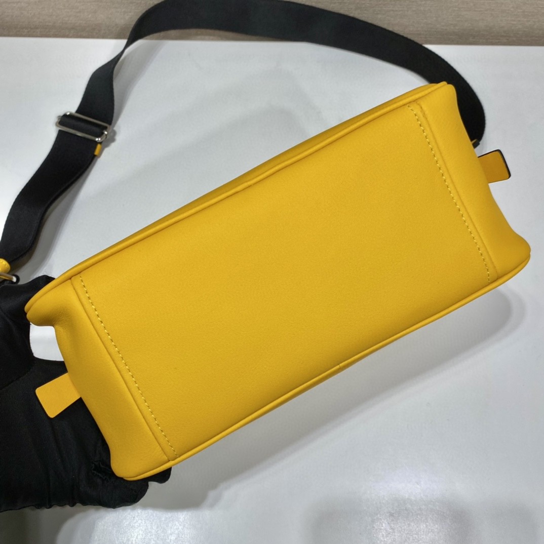 Prada Triangle Bag Yellow For Women, Women's Bags 9.8in/25cm 1BB082_2BYA_F0377_V_NEO - Image 3