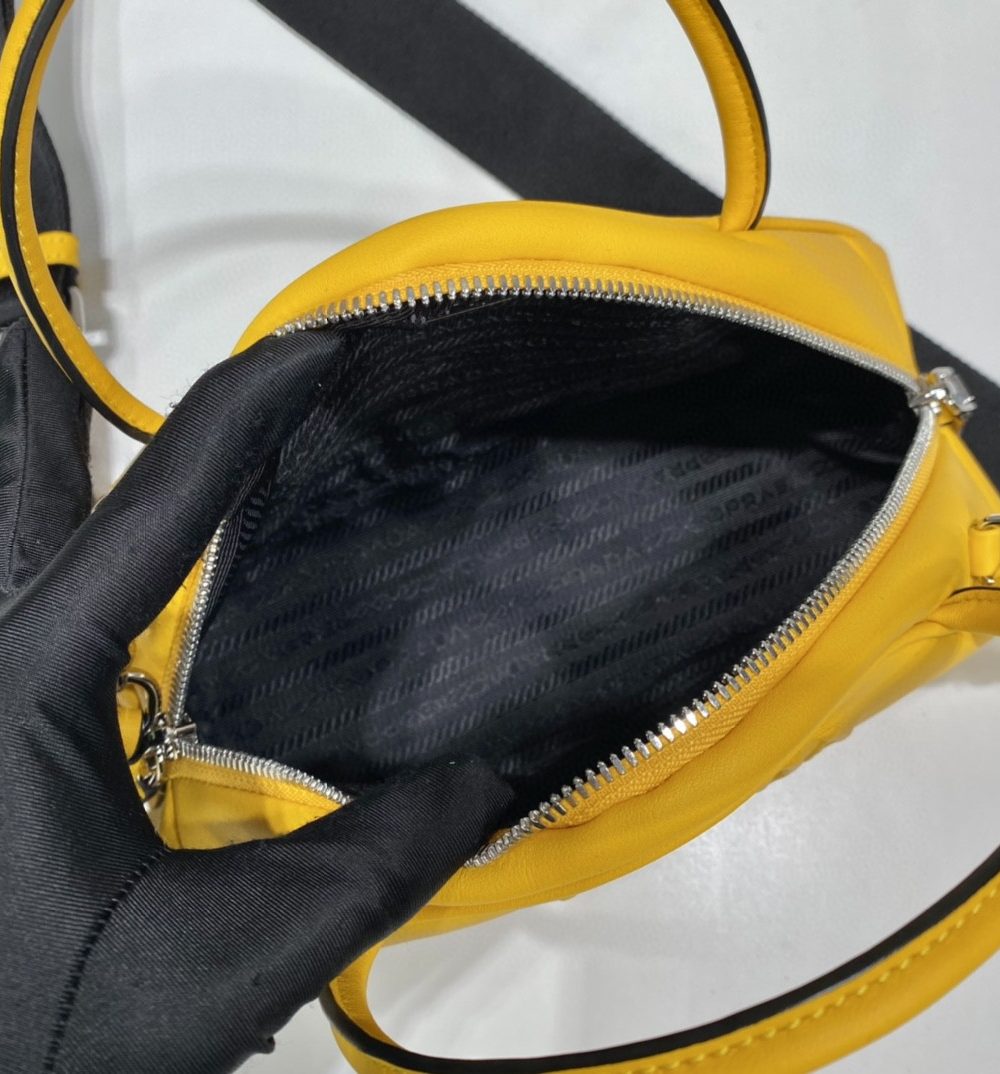Prada Triangle Bag Yellow For Women, Women's Bags 9.8in/25cm 1BB082_2BYA_F0377_V_NEO