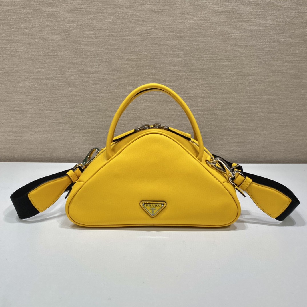 Prada Triangle Bag Yellow For Women, Women's Bags 9.8in/25cm 1BB082_2BYA_F0377_V_NEO - Image 5