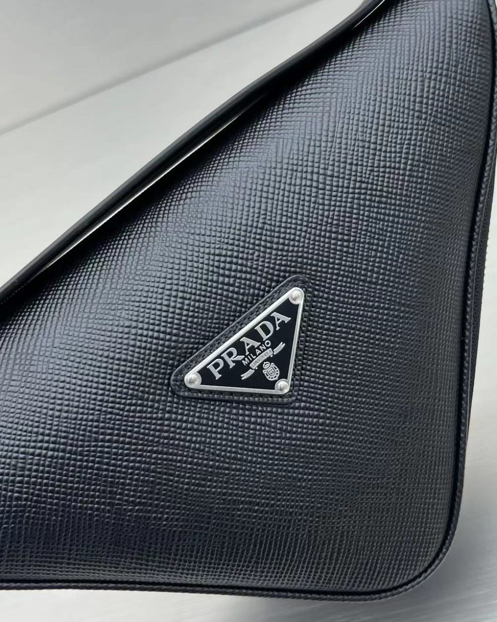 Prada Triangle Mini Bag Black For Women, Women's Bags 9.8in/25cm