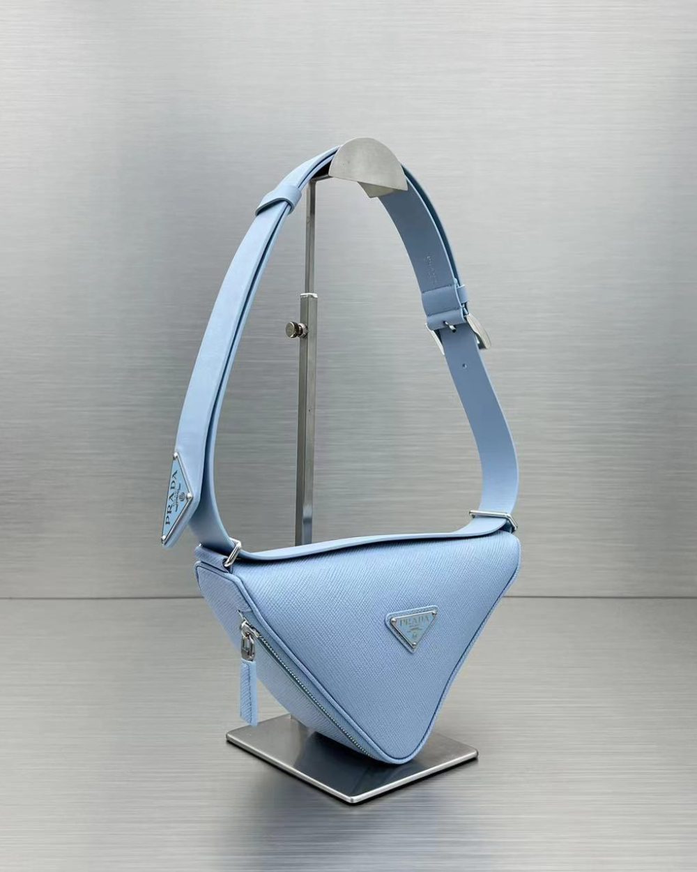 Prada Triangle Mini Bag Blue For Women, Women's Bags 9.8in/25cm