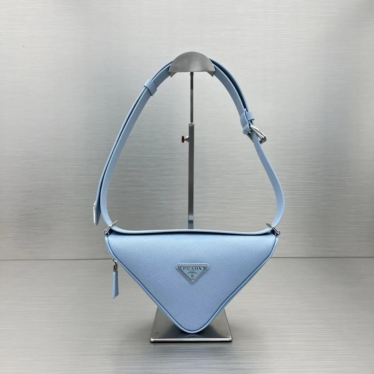 Prada Triangle Mini Bag Blue For Women, Women's Bags 9.8in/25cm