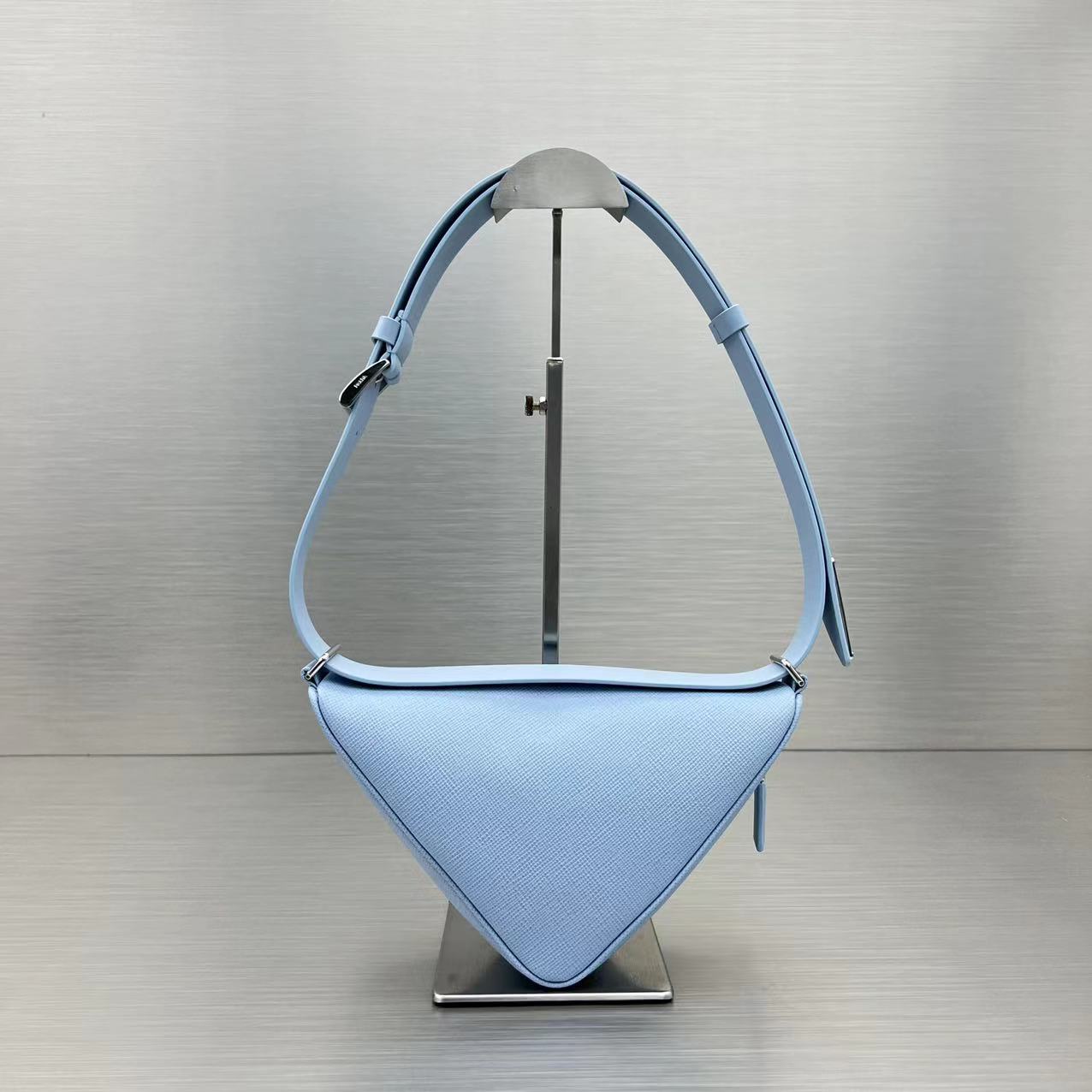 Prada Triangle Mini Bag Blue For Women, Women's Bags 9.8in/25cm - Image 3
