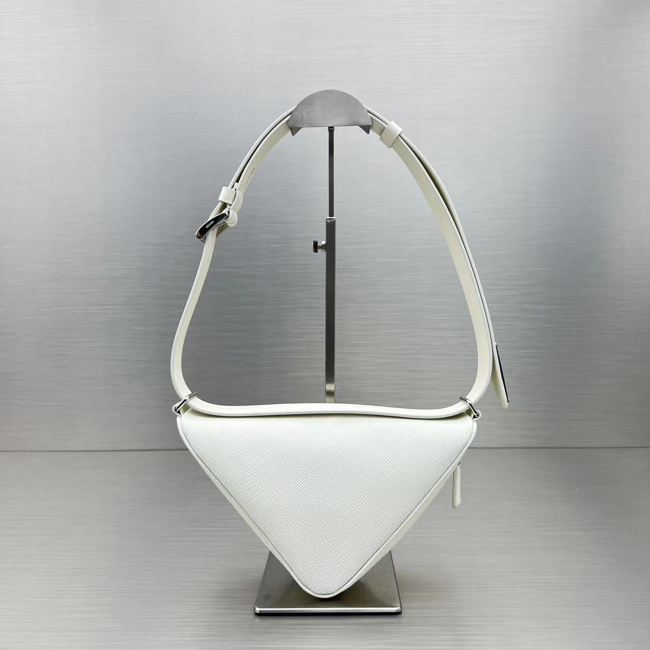 Prada Triangle Mini Bag White For Women, Women's Bags 9.8in/25cm - Image 7