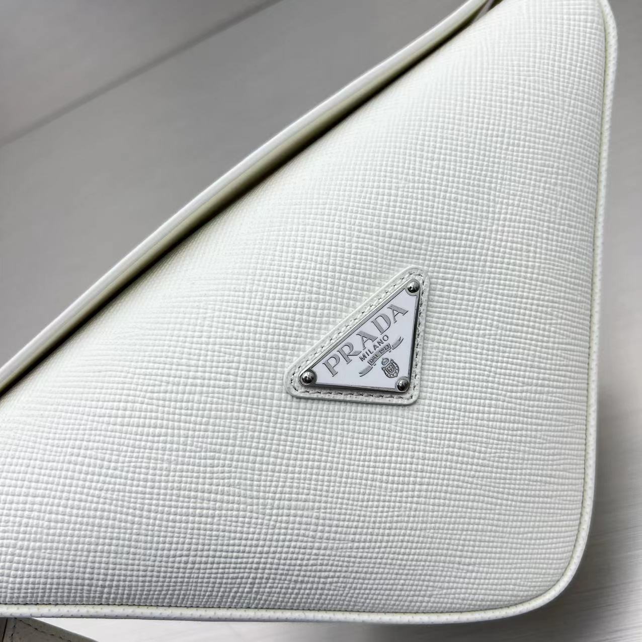 Prada Triangle Mini Bag White For Women, Women's Bags 9.8in/25cm - Image 5