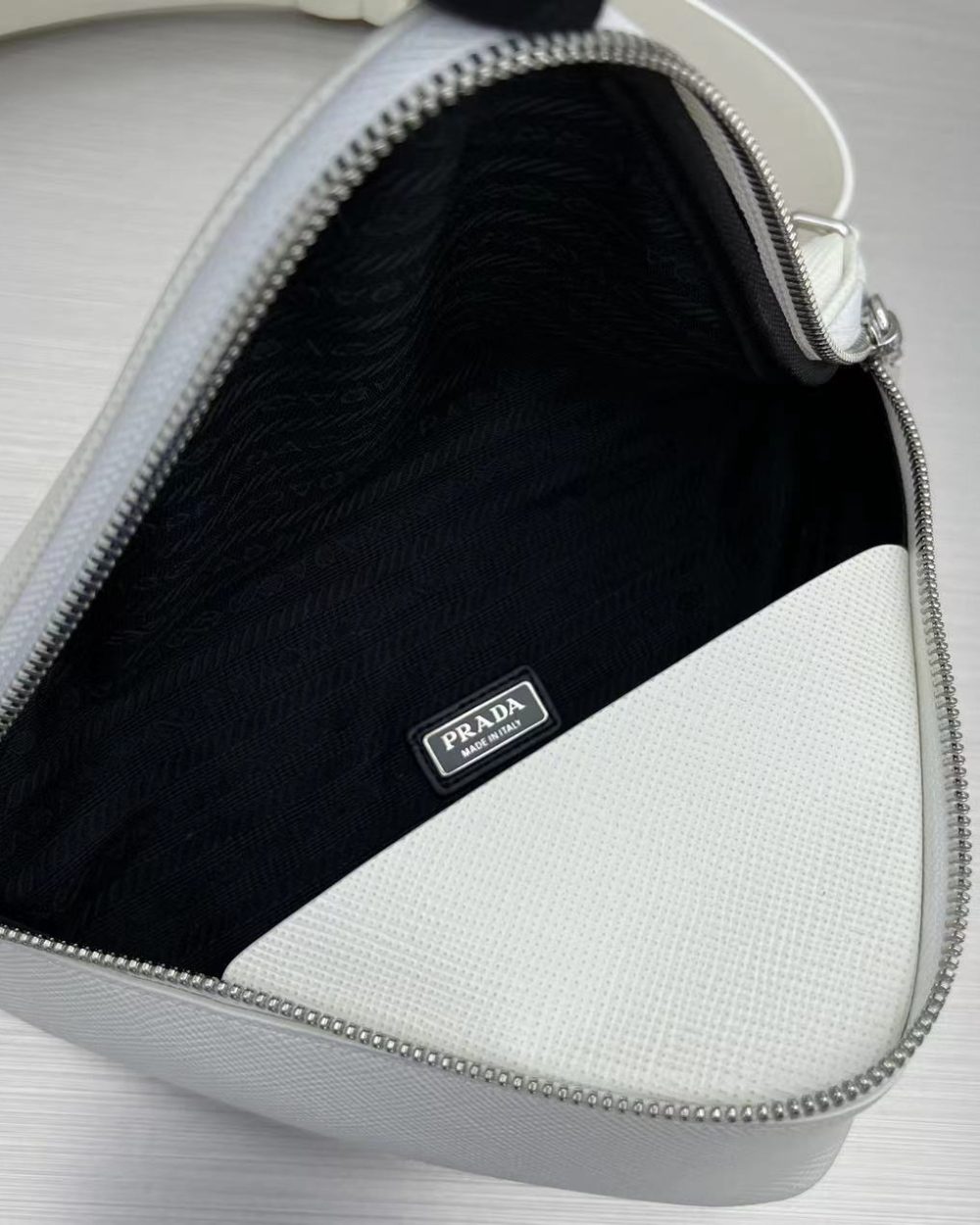 Prada Triangle Mini Bag White For Women, Women's Bags 9.8in/25cm