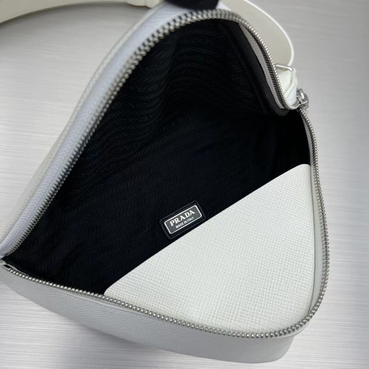 Prada Triangle Mini Bag White For Women, Women's Bags 9.8in/25cm - Image 6