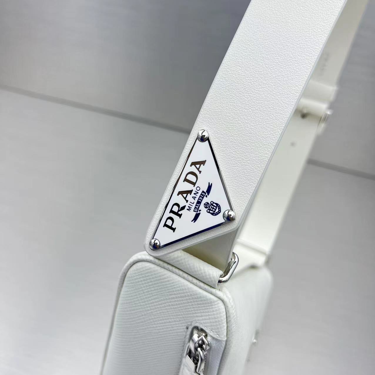 Prada Triangle Mini Bag White For Women, Women's Bags 9.8in/25cm - Image 4