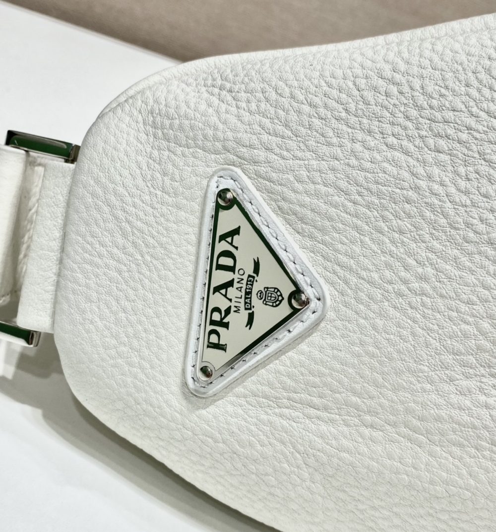 Prada Triangle Pouch White For Women, Women's Bags 12.2in/31cm