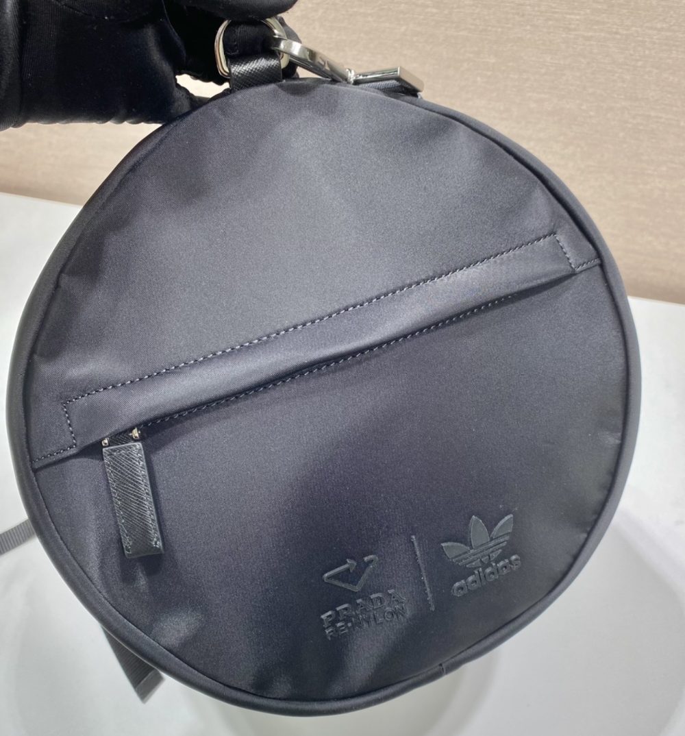 Prada x Adidas Re-Nylon Duffle Bag Black For Women, Women's Bags 19.7in/50cm