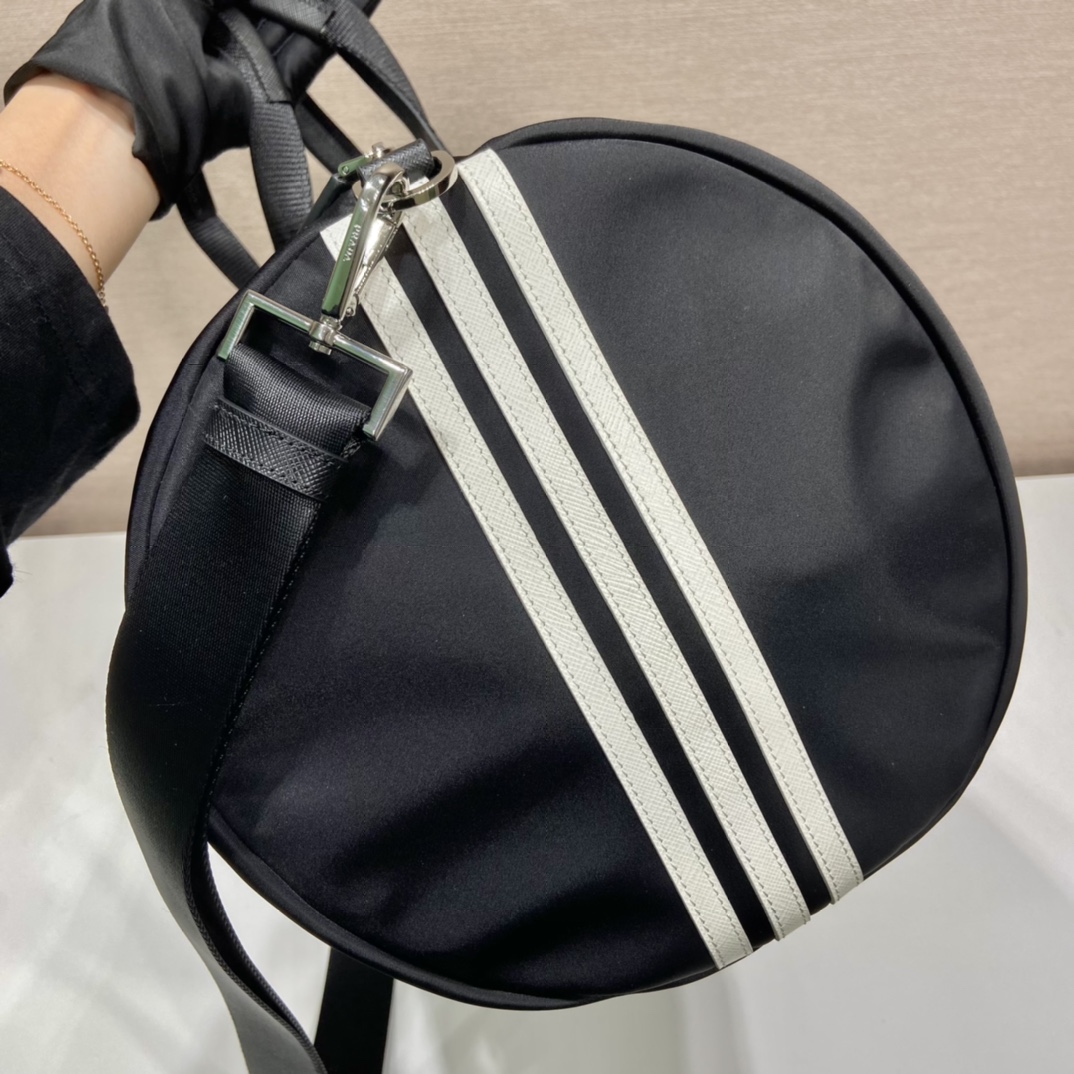 Prada x Adidas Re-Nylon Duffle Bag Black For Women, Women's Bags 19.7in/50cm - Image 7