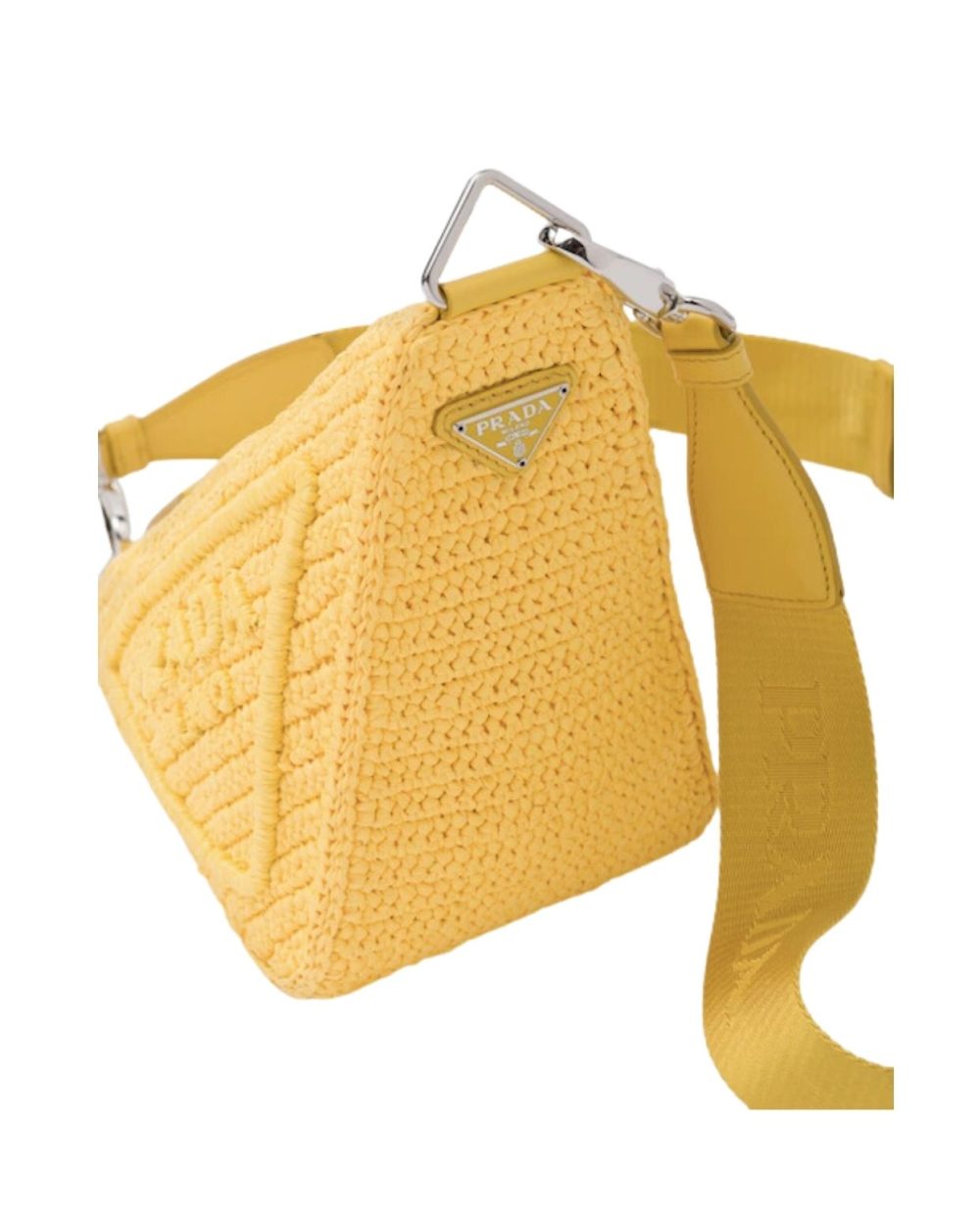 Raffia Prada Triangle Bag Yellow For Women 1BH190_2A2T_F0010_V_DRO