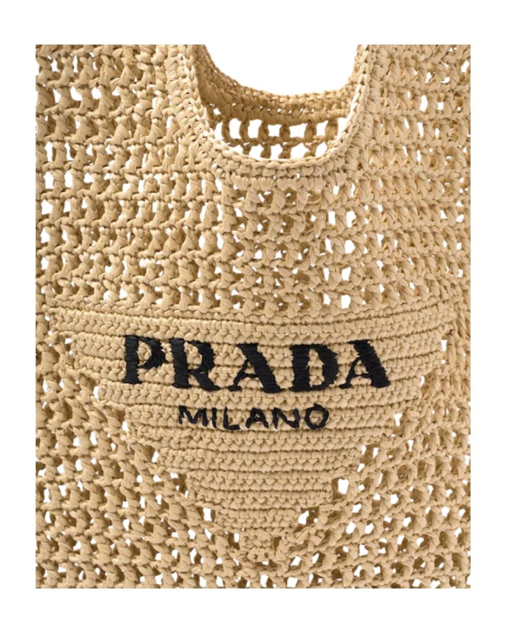 Raffia Tote Bag Beige For Women 1BG424_2A2T_F0018_V_OOO