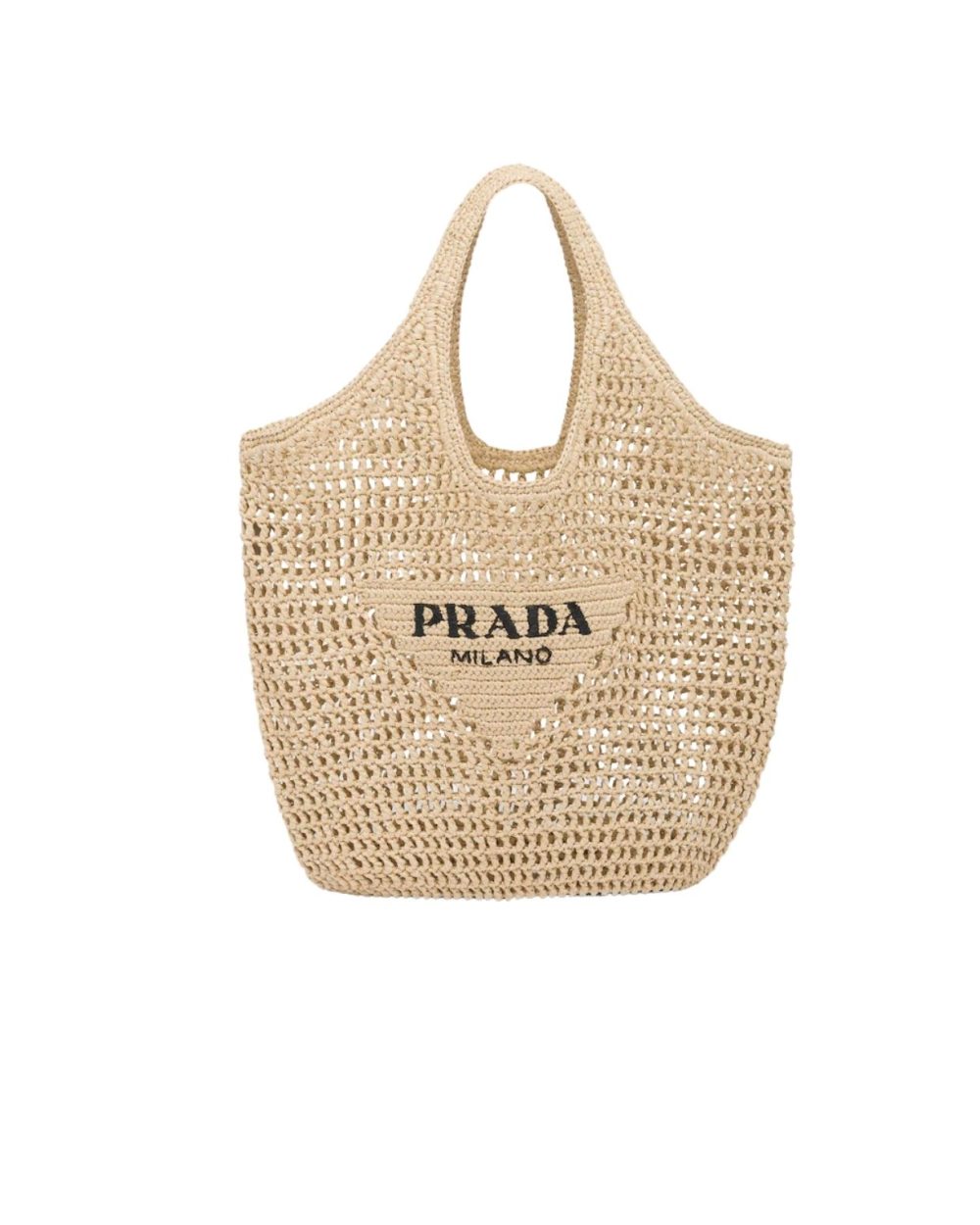 Raffia Tote Bag Beige For Women 1BG424_2A2T_F0018_V_OOO