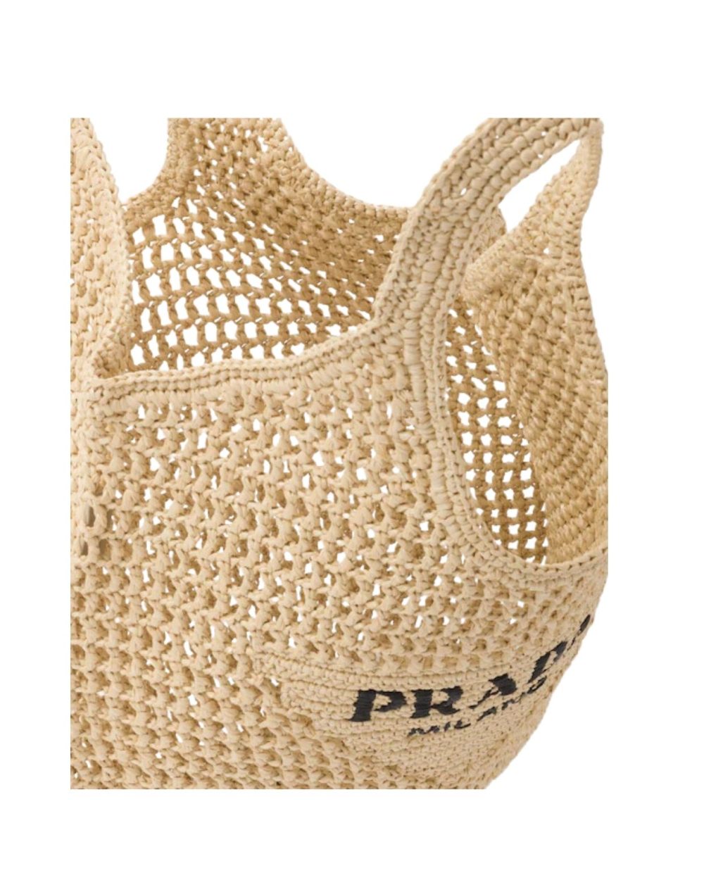 Raffia Tote Bag Beige For Women 1BG424_2A2T_F0018_V_OOO