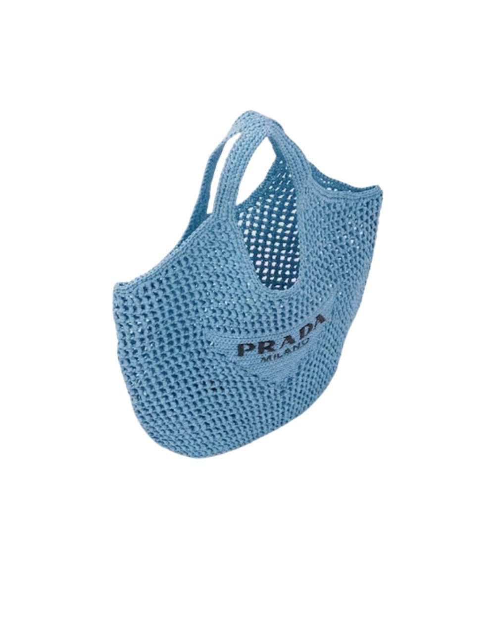 Raffia Tote Bag Blue For Women 1BG424_2A2T_F0076_V_OOO