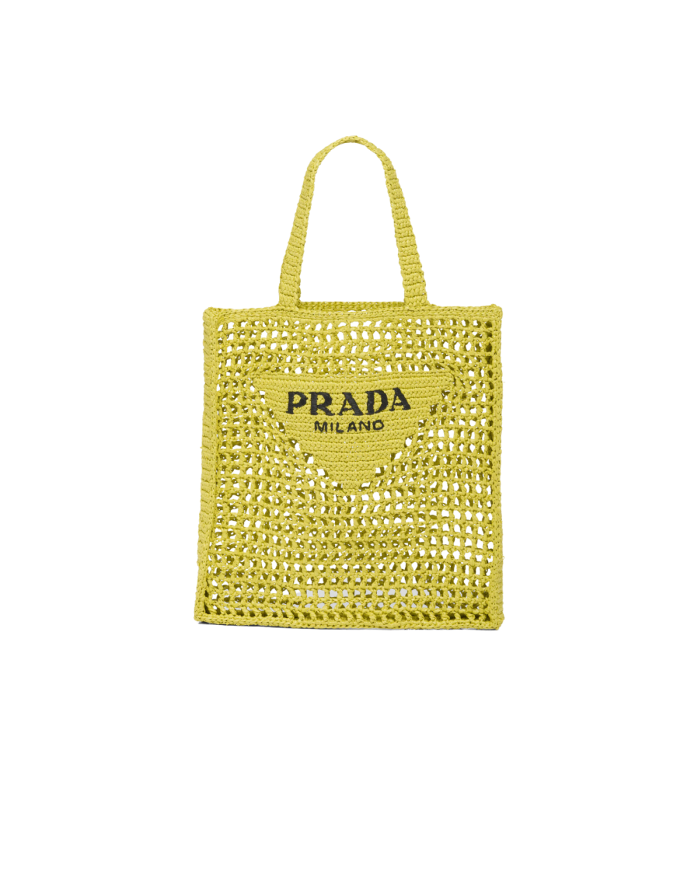 Raffia Tote Bag Citron yellow For Women 1BG393_2A2T_F0322_V_OOO 14.9in/38cm