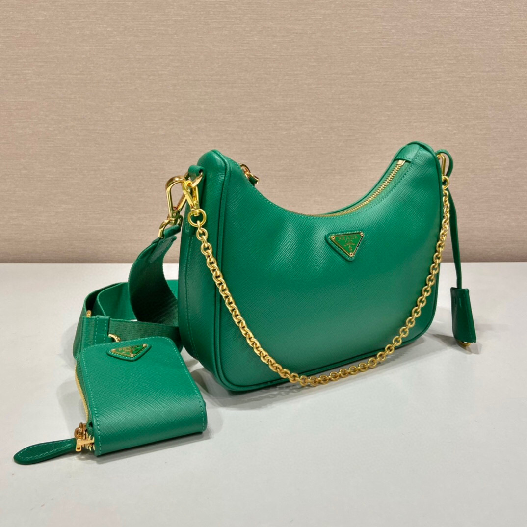 Re-Edition 2005 Saffiano Bag In Green For Women 8.6 in/ 22 cm 1BH204_NZV_F0PCL_V_V2M - Image 4