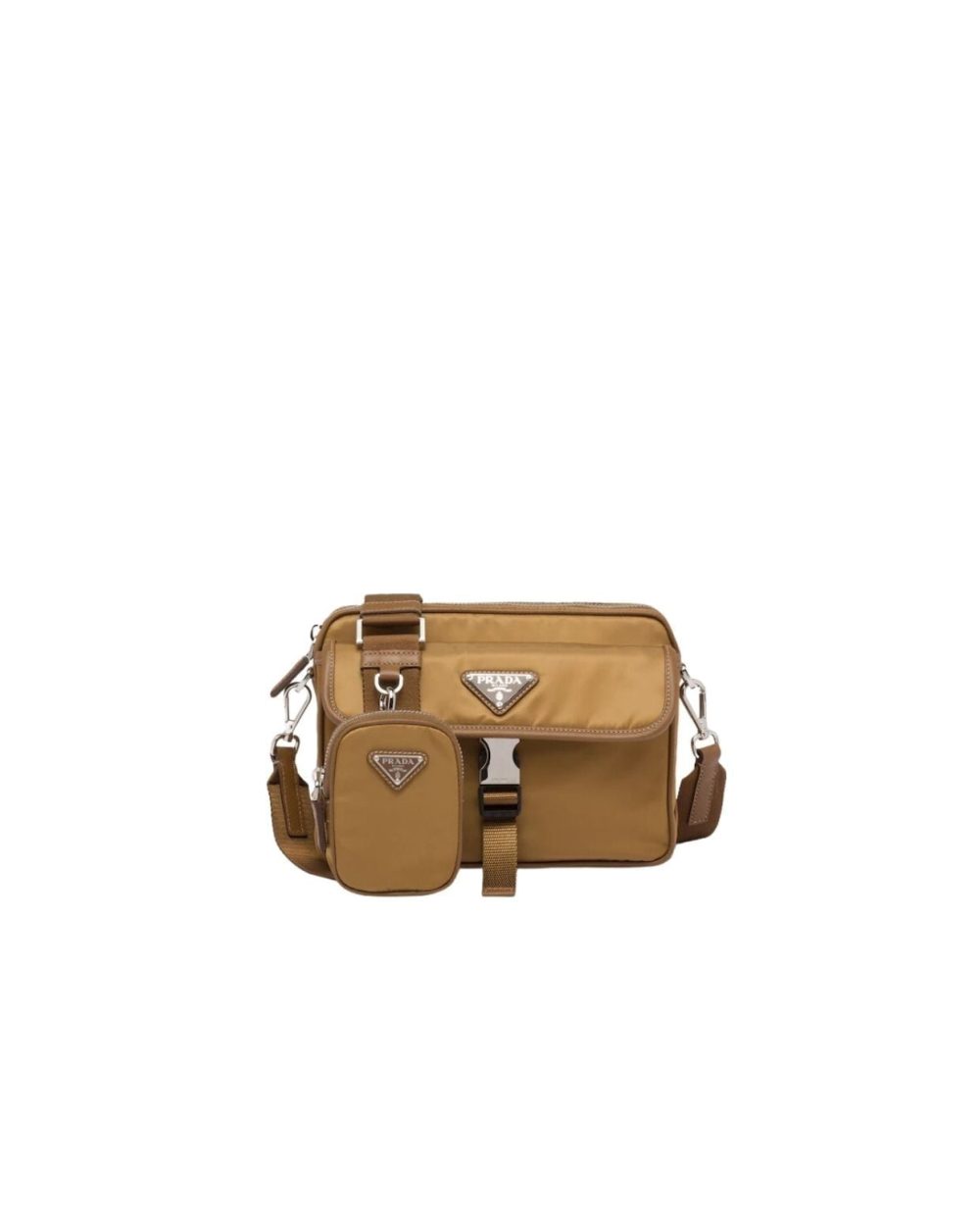 Re-Nylon And Saffiano Shoulder Bag Brown For Women 2VH133_2DMH_F0005_V_XMP