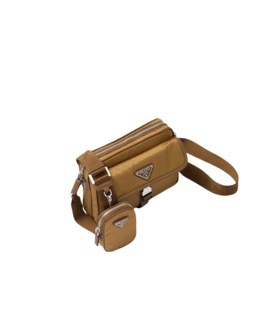 Re-Nylon And Saffiano Shoulder Bag Brown For Women 2VH133_2DMH_F0005_V_XMP