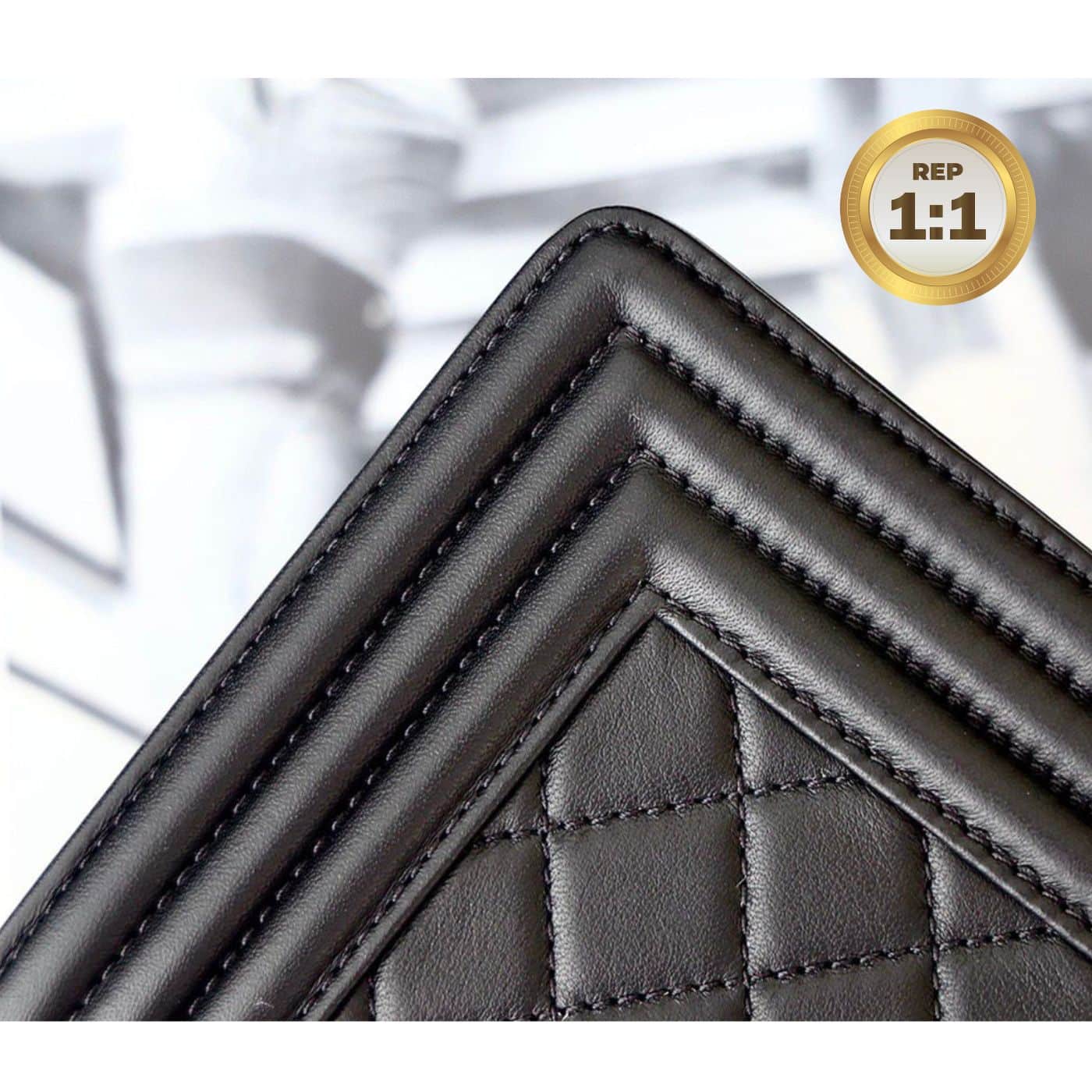 1:1 Replica Chanel Mini Classic Flapbag Black For Women 20cm/7.9 in - Image 7