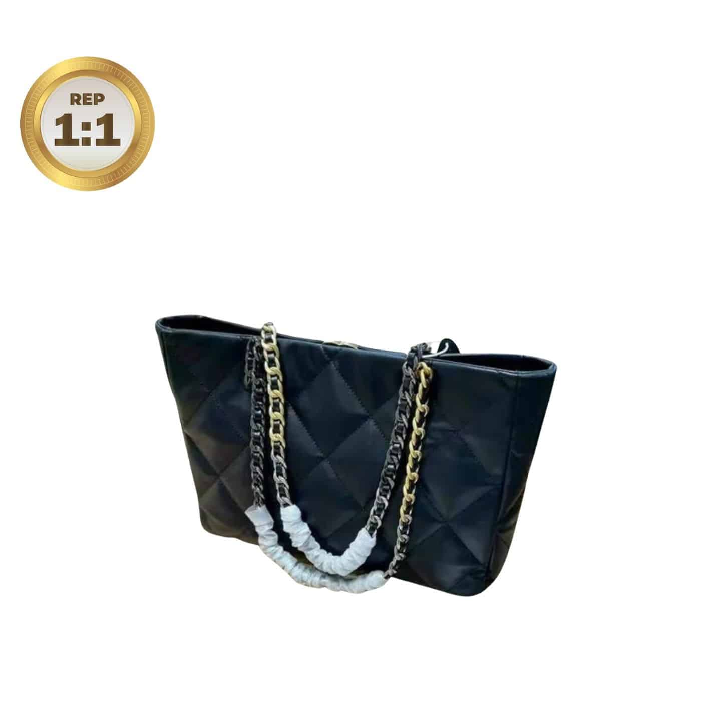 1:1 Replica Chanel Shopping Chanel Bag 19 Black For Women 16in/41cm