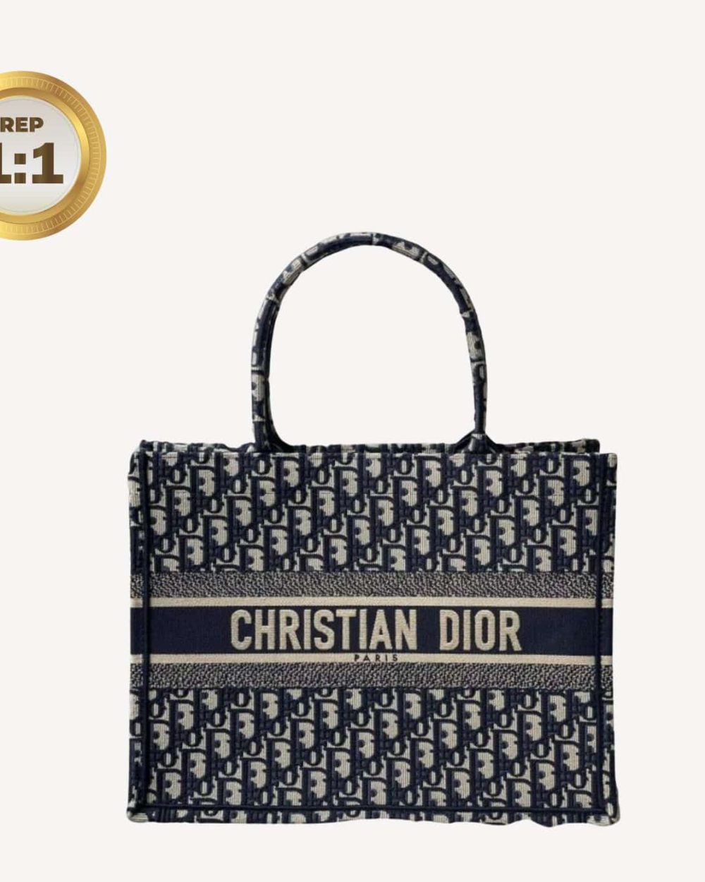 1:1 Replica Christian Dior Medium Dior Book Tote Bag Blue For Women 14in/36cm CD M1296ZRIW_M928