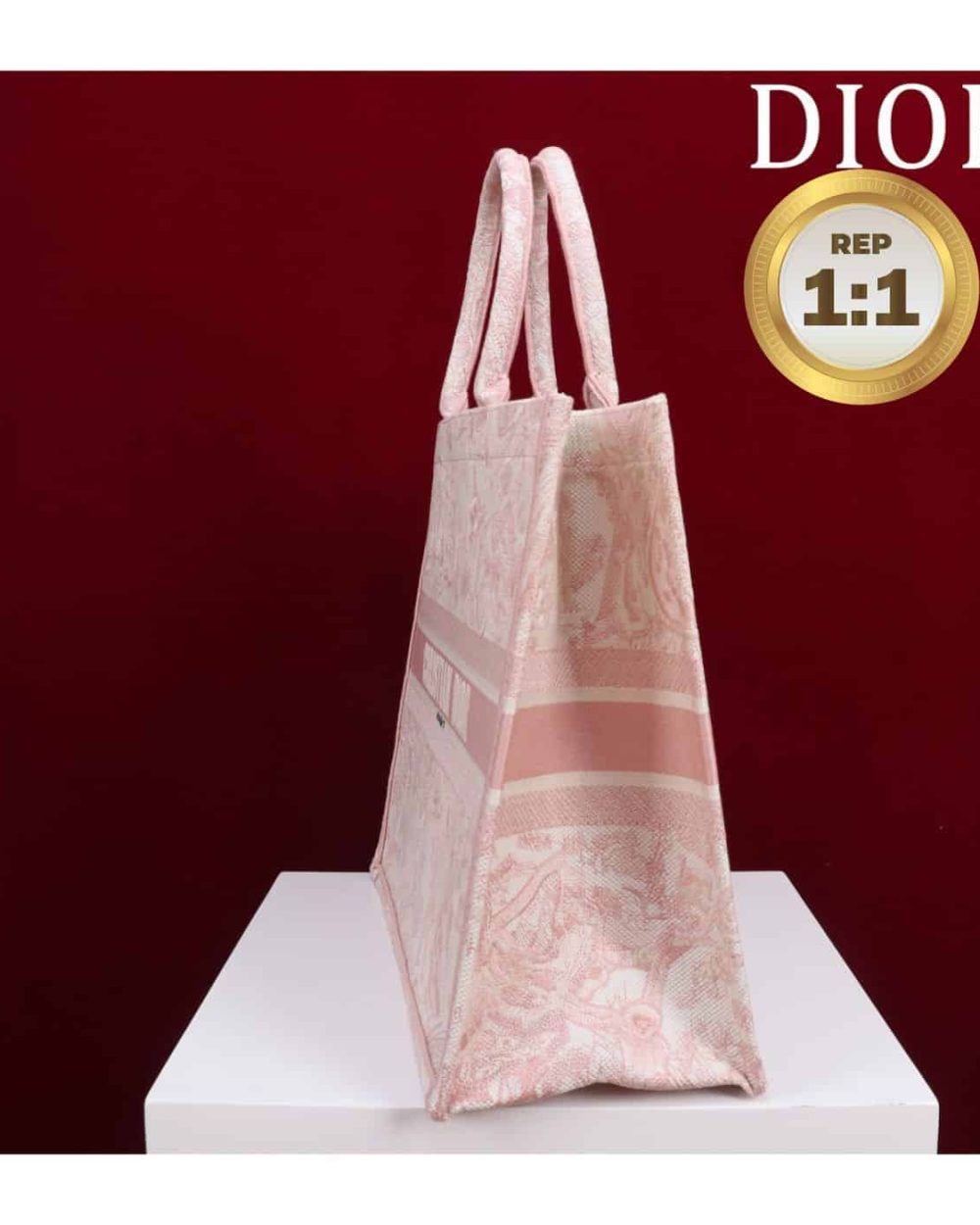 1:1 Replica Christian Dior Medium Dior Book Tote Pink For Women 36cm