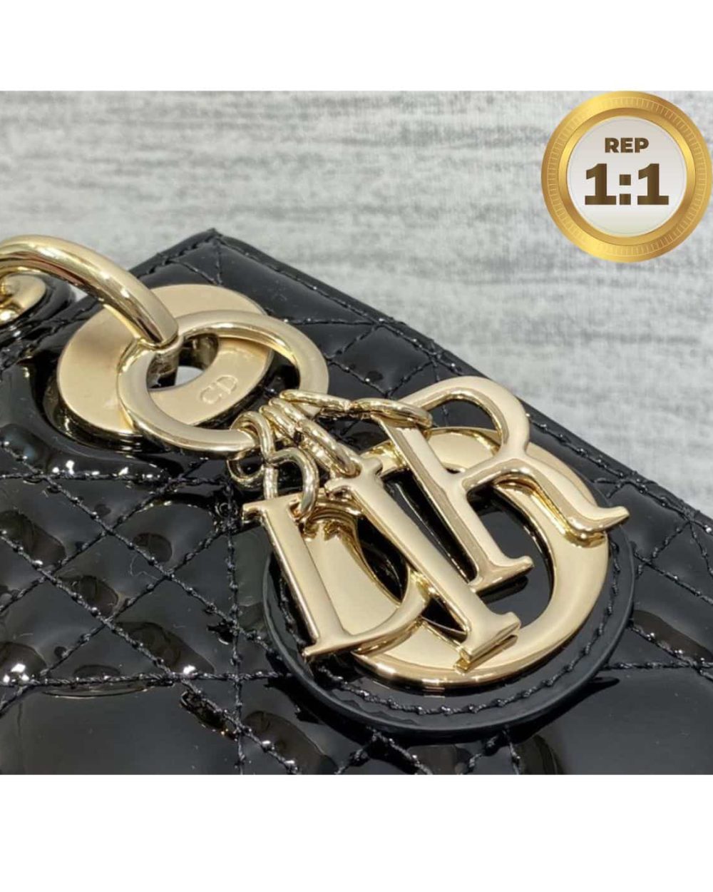 1:1 Replica Christian Dior Mini Lady Dior Bag Black For Women 17cm