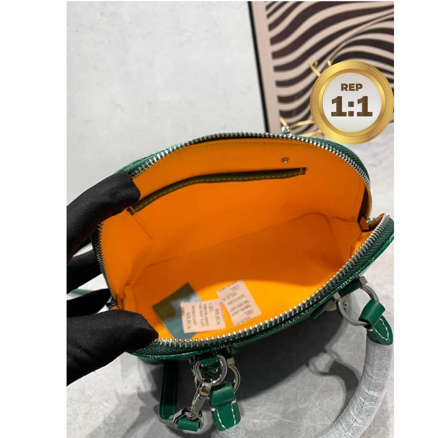 1:1 Replica Goyard Vendome Mini Bag Green/Navy Blue For Women 9.1in/23cm VENDOSMINTY01CL03P - Image 5