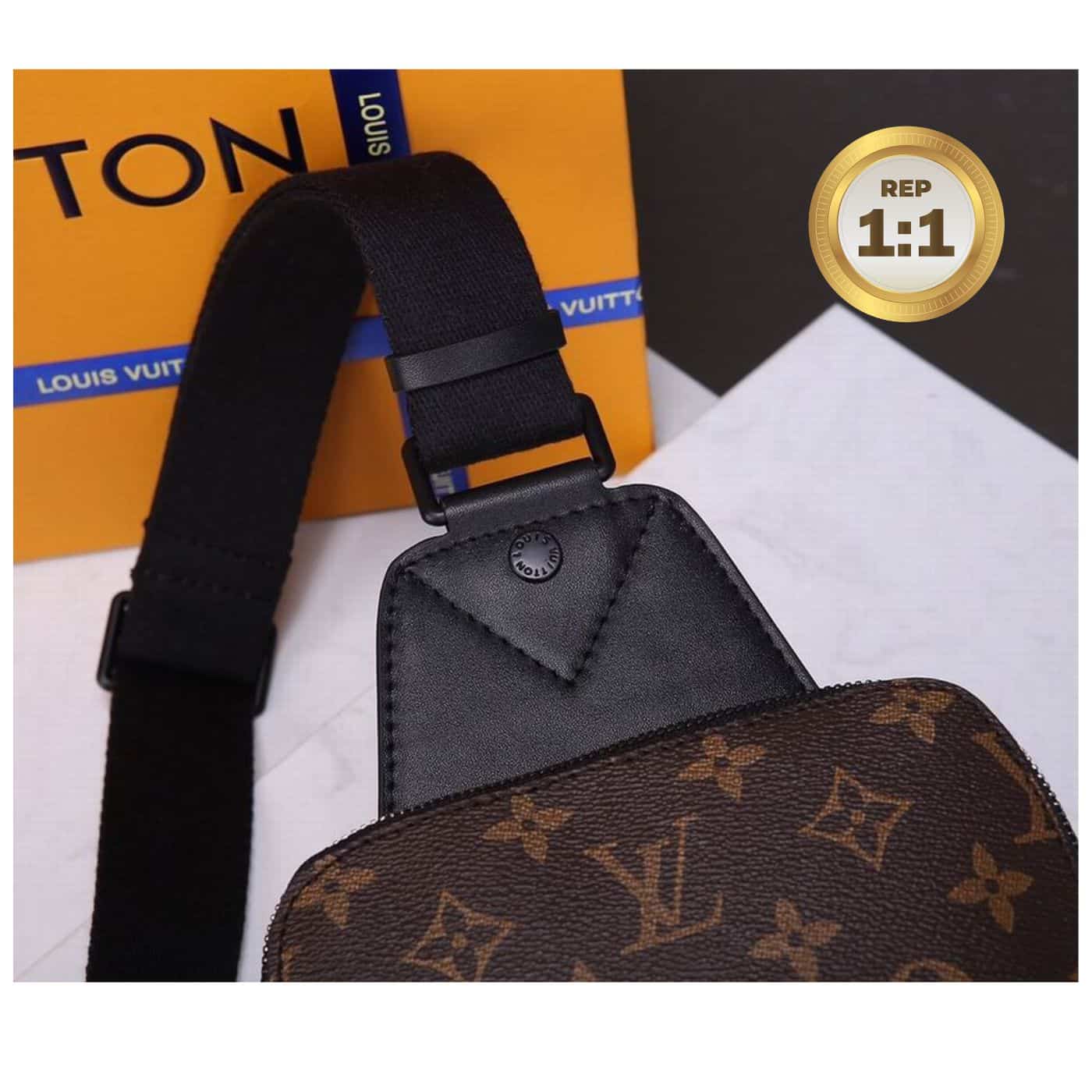 1:1 Replica Louis Vuitton Avenue Sling Bag Brown For Men 12.2in/31cm - Image 6