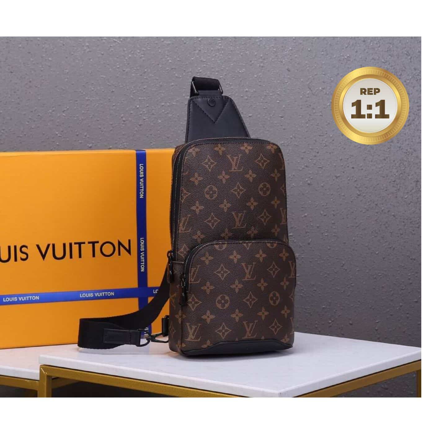 1:1 Replica Louis Vuitton Avenue Sling Bag Brown For Men 12.2in/31cm - Image 4