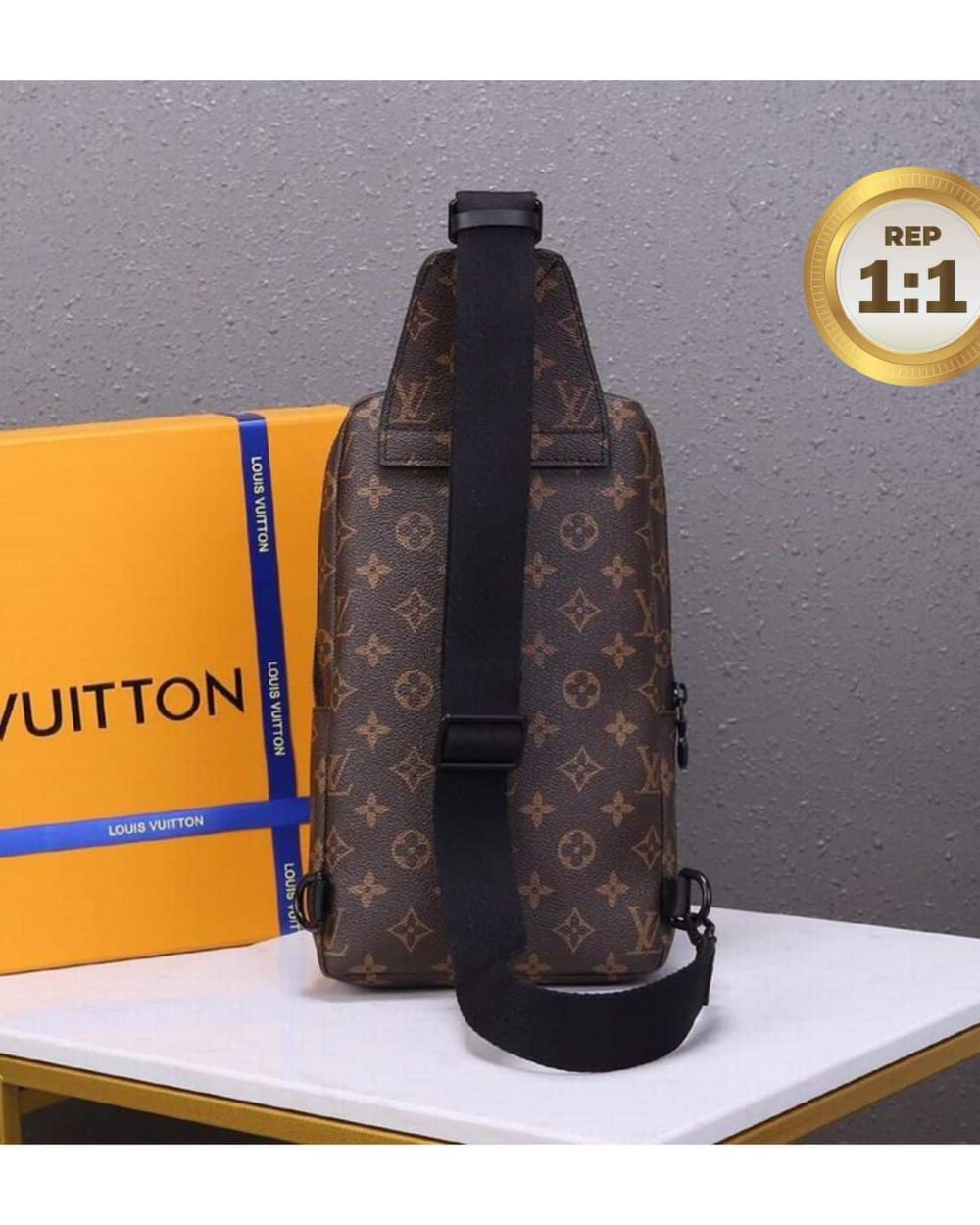 1:1 Replica Louis Vuitton Avenue Sling Bag Brown For Men 12.2in/31cm