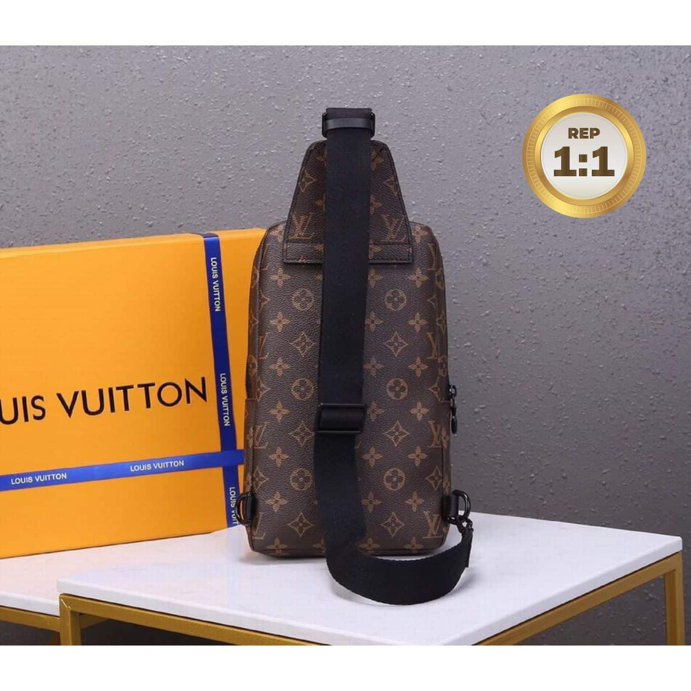 1:1 Replica Louis Vuitton Avenue Sling Bag Brown For Men 12.2in/31cm - Image 3