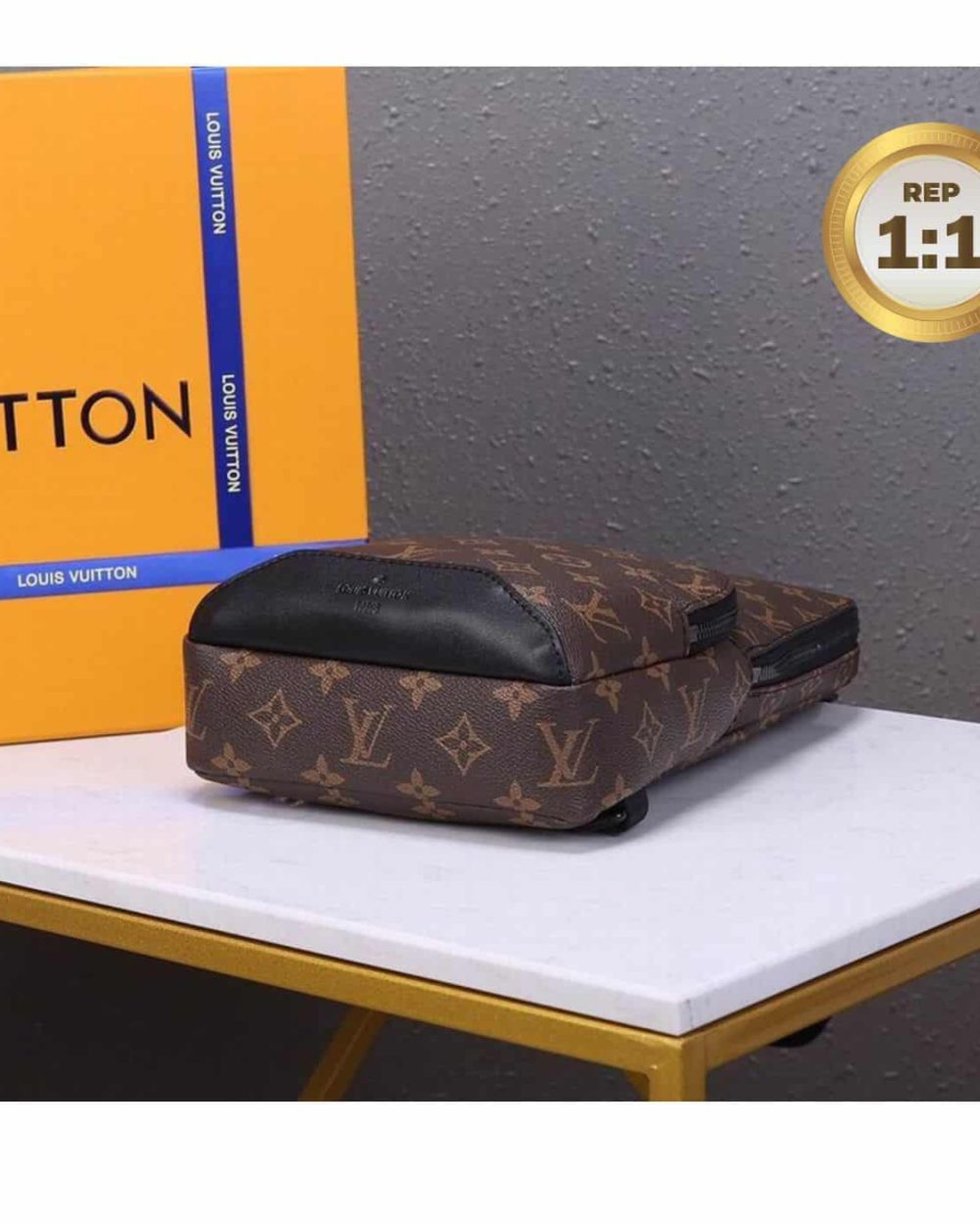1:1 Replica Louis Vuitton Avenue Sling Bag Brown For Men 12.2in/31cm