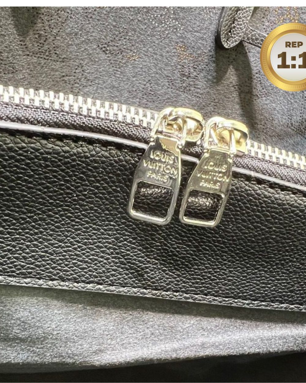 1:1 Replica Louis Vuitton Bella Tote Mahina Black For Women 12.6in/32cm LV M59200