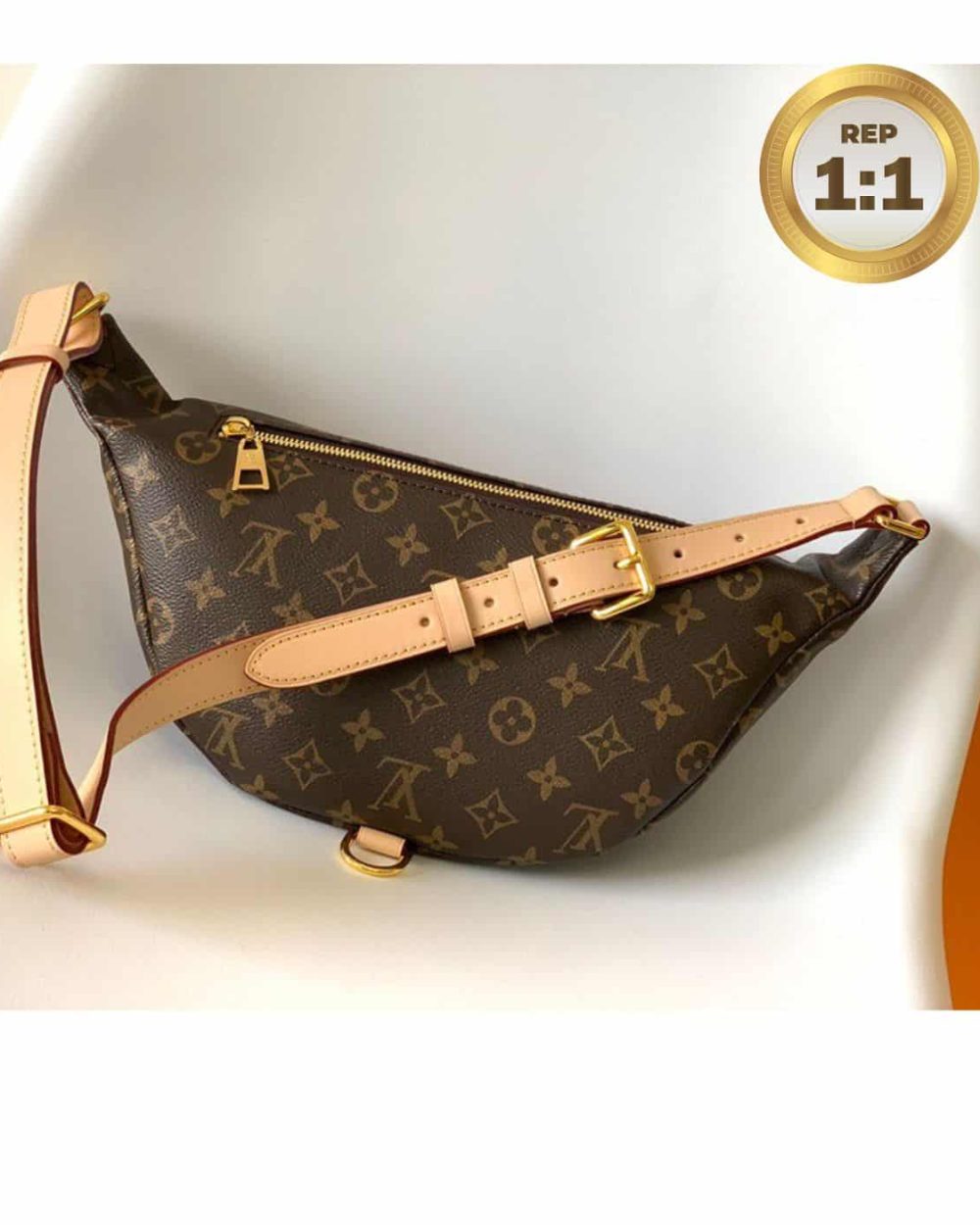 1:1 Replica Louis Vuitton Bumbag Monogram Canvas Brown For Women 14.5in/37cm M43644