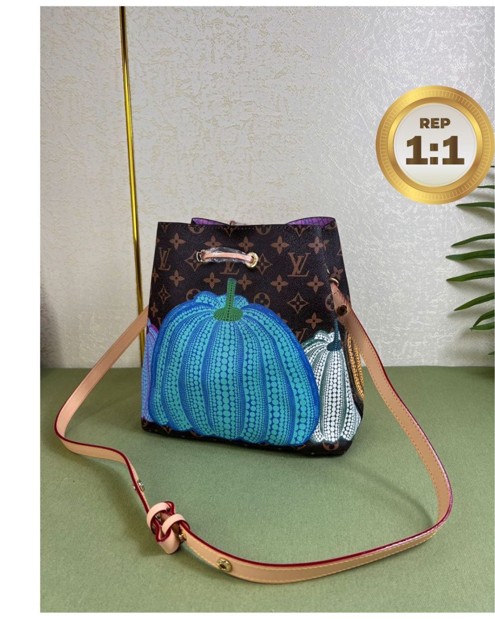 1:1 Replica Louis Vuitton LV x YK Neonoe MM Brown For Women 10.2in/26 cm M46473