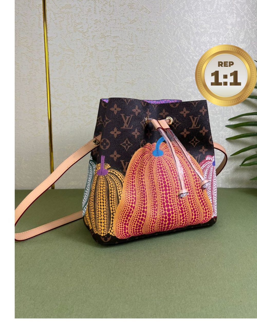 1:1 Replica Louis Vuitton LV x YK Neonoe MM Brown For Women 10.2in/26 cm M46473