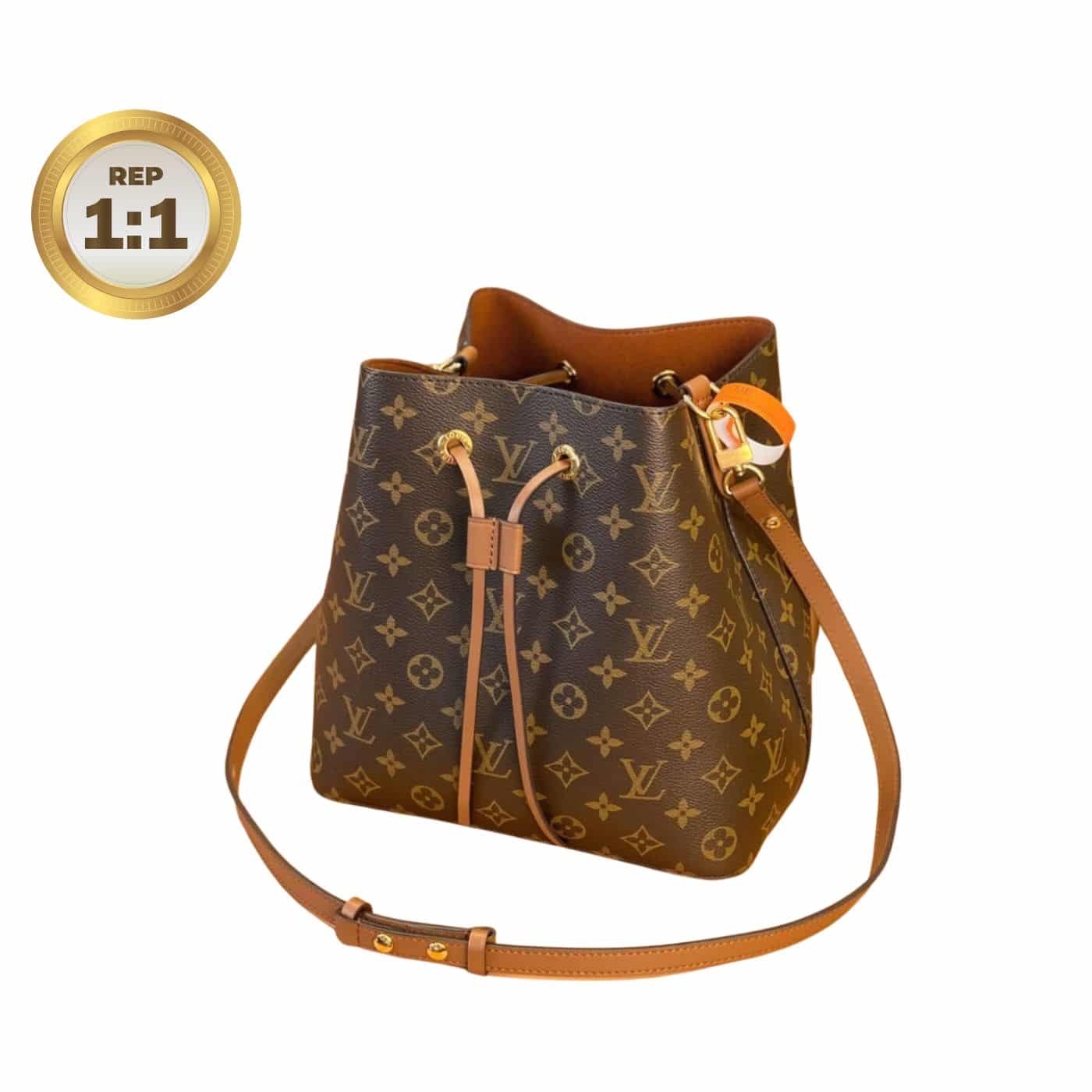1:1 Replica Louis Vuitton NeoNoe MM Brown For Women 26cm / 10.2in M44887