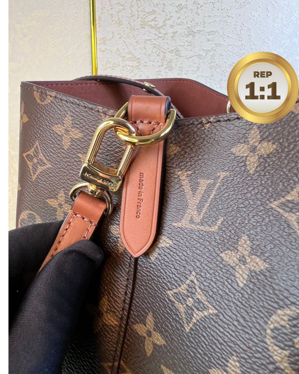 1:1 Replica Louis Vuitton NeoNoe MM Brown For Women 26cm / 10.2in M44887