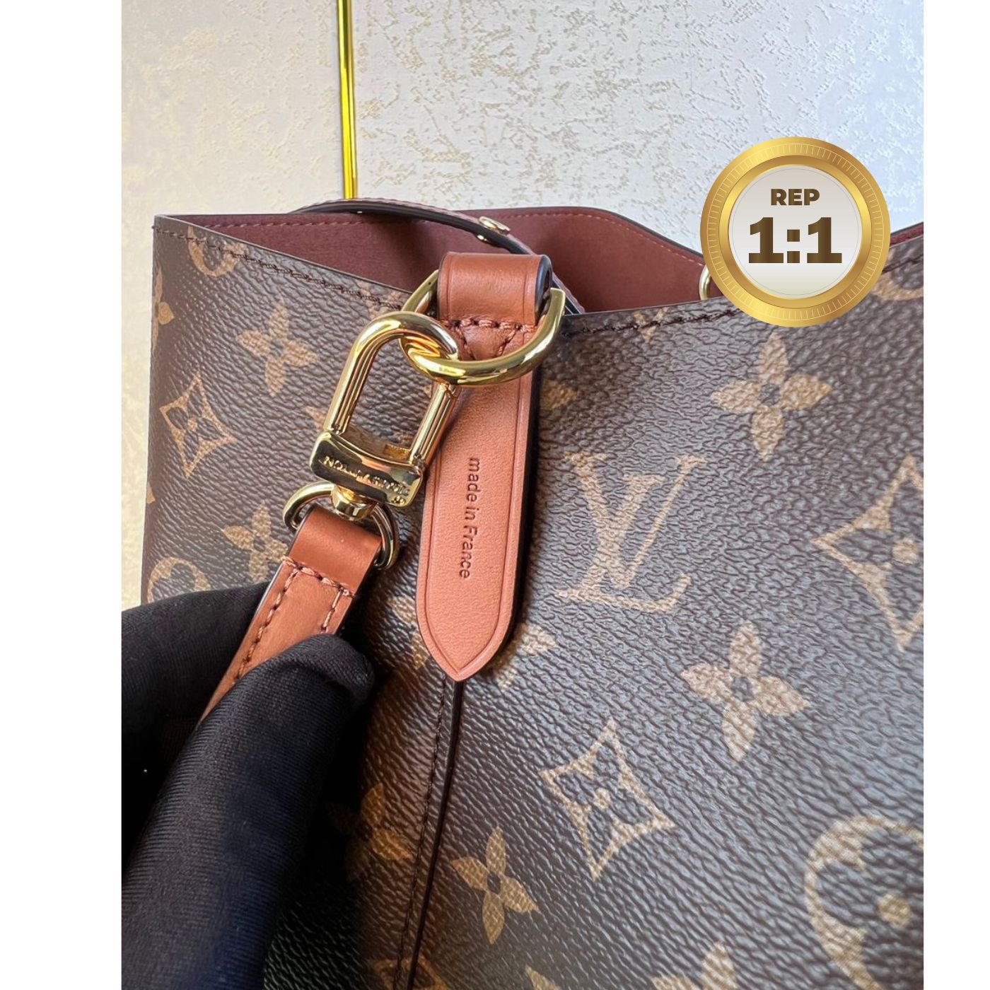 1:1 Replica Louis Vuitton NeoNoe MM Brown For Women 26cm / 10.2in M44887 - Image 5