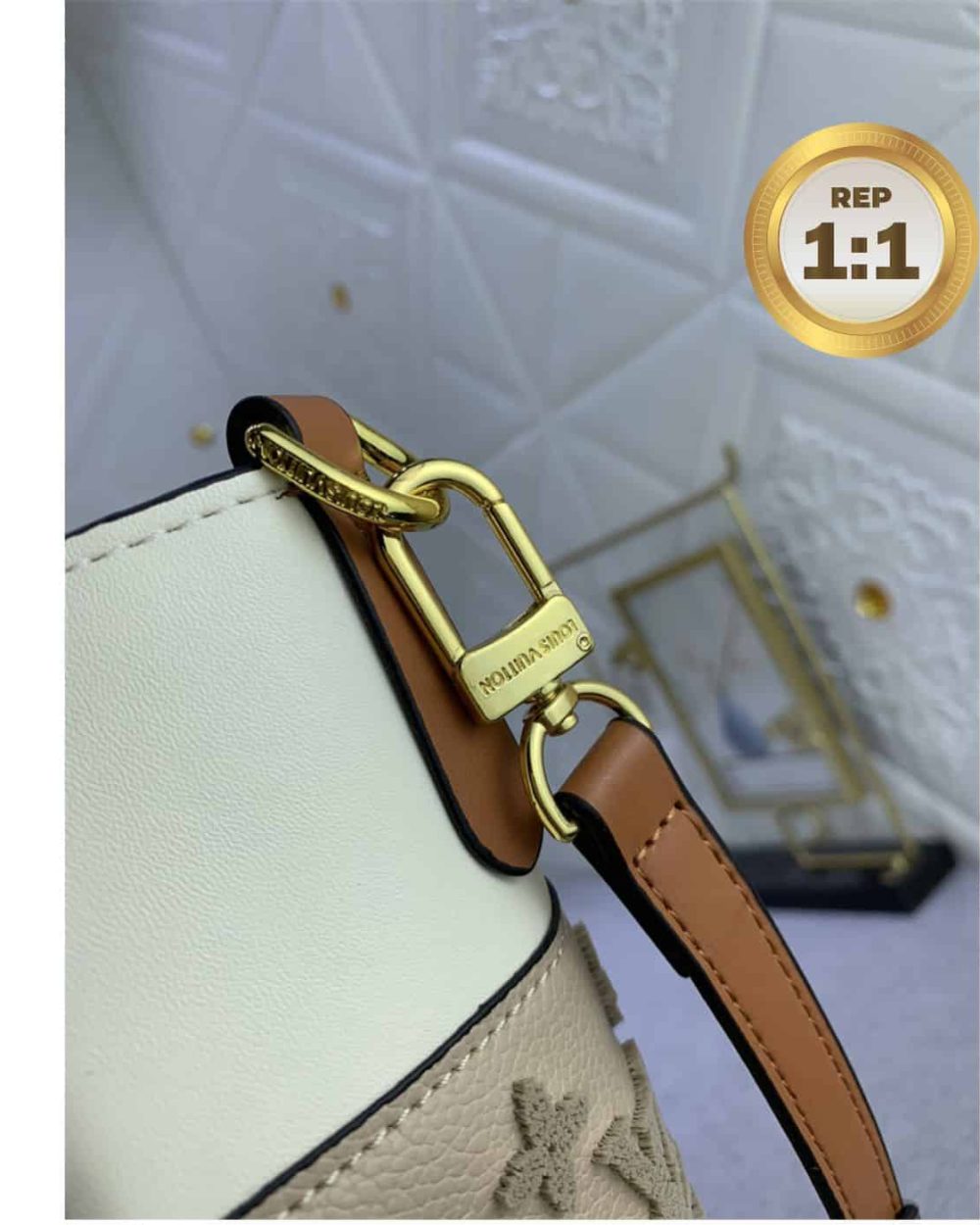 1:1 Replica Louis Vuitton On My Side MM Tote Bag Grey For Women 12in/31cm M53825