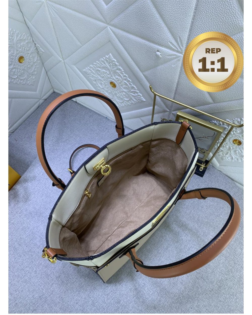 1:1 Replica Louis Vuitton On My Side MM Tote Bag Grey For Women 12in/31cm M53825